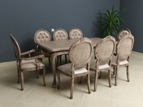 Renesans table+Bugatti flower chair
